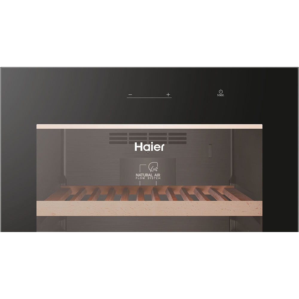 Racitor de vinuri HAIER HWS236GDEH1, 236 sticle, H 190 cm, Clasa E, Wi-Fi, negru