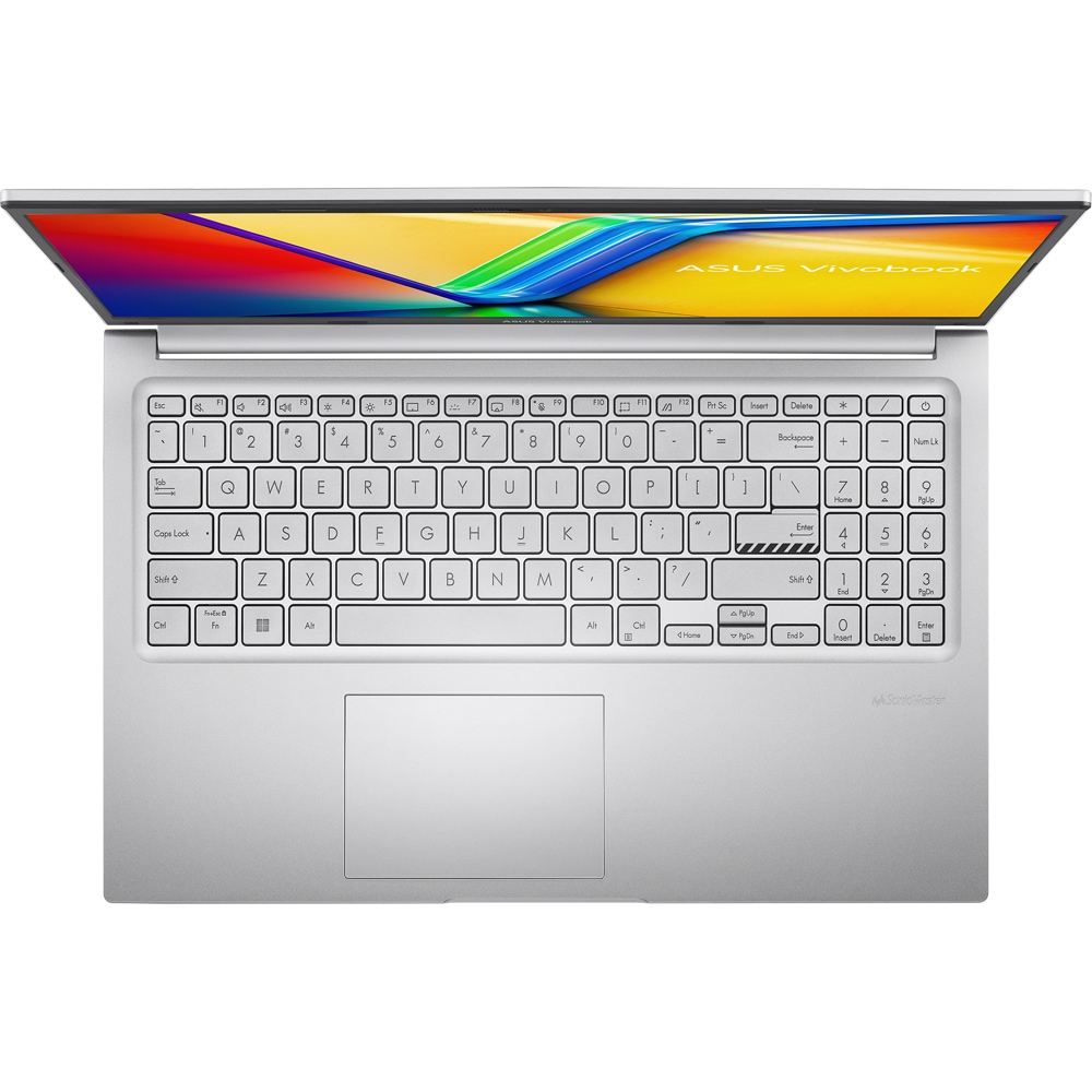 Laptop ASUS VivoBook 15 R1502VA-BQ538, Intel Core i5-13420H pana la 4.6GHz, 15.6" Full HD, 16GB, SSD 512GB, Intel UHD Graphics, Free DOS, Cool Silver