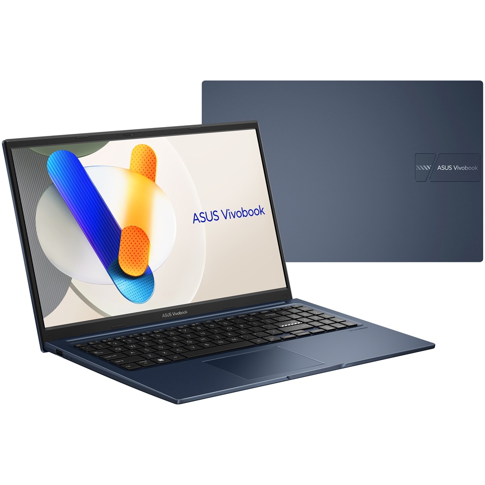 Laptop ASUS VivoBook 15 R1504VA-BQ2193W, Intel Core i3-1315U pana la 4.5GHz, 15.6" Full HD, 8GB, SSD 512GB, Intel UHD Graphics, Windows 11 Home, Quiet Blue