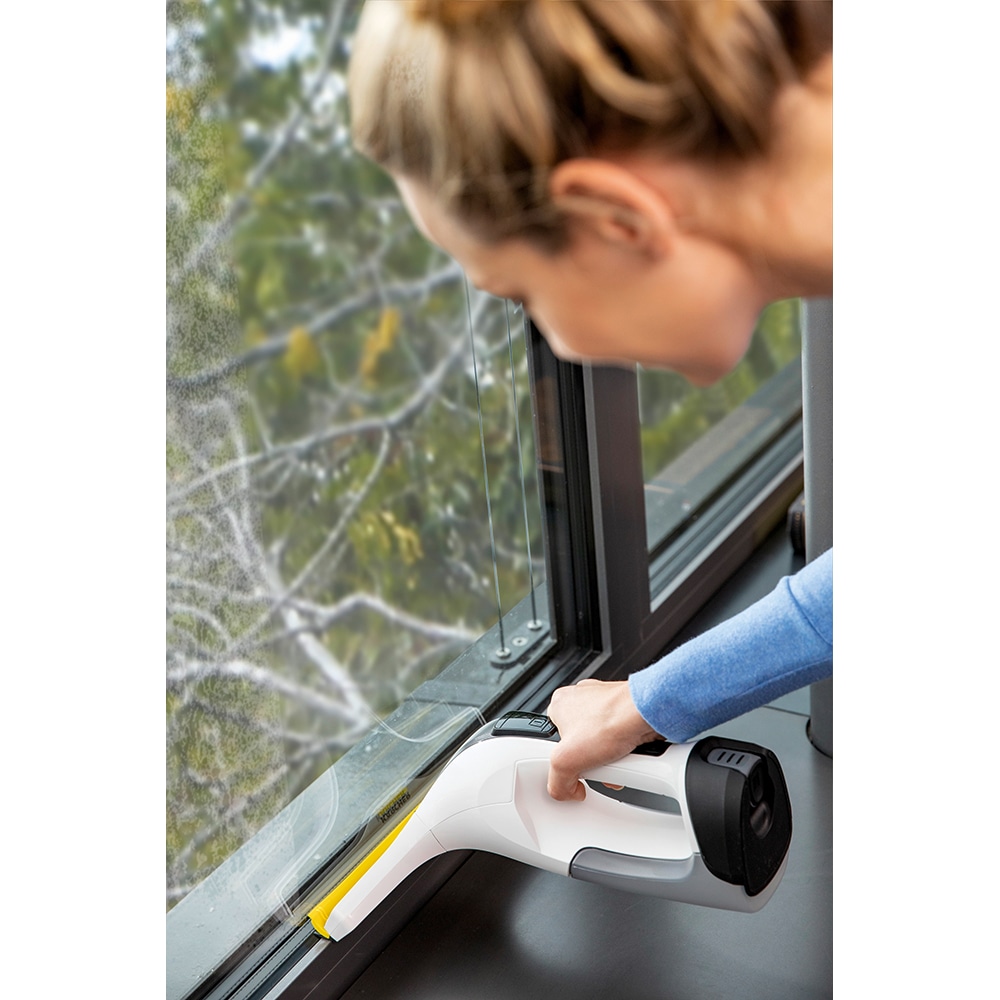 Aspirator geamuri KARCHER WV 4 4 WV44BAT, 0.15l, 4.2V, autonomie max 40 min, alb-galben