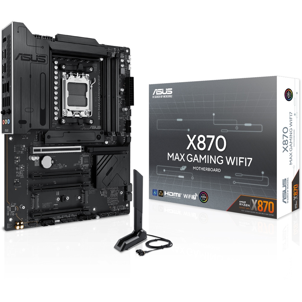 Placa de baza ASUS X870 MAX GAMING WIFI, Socket AM5, ATX, Wi-Fi