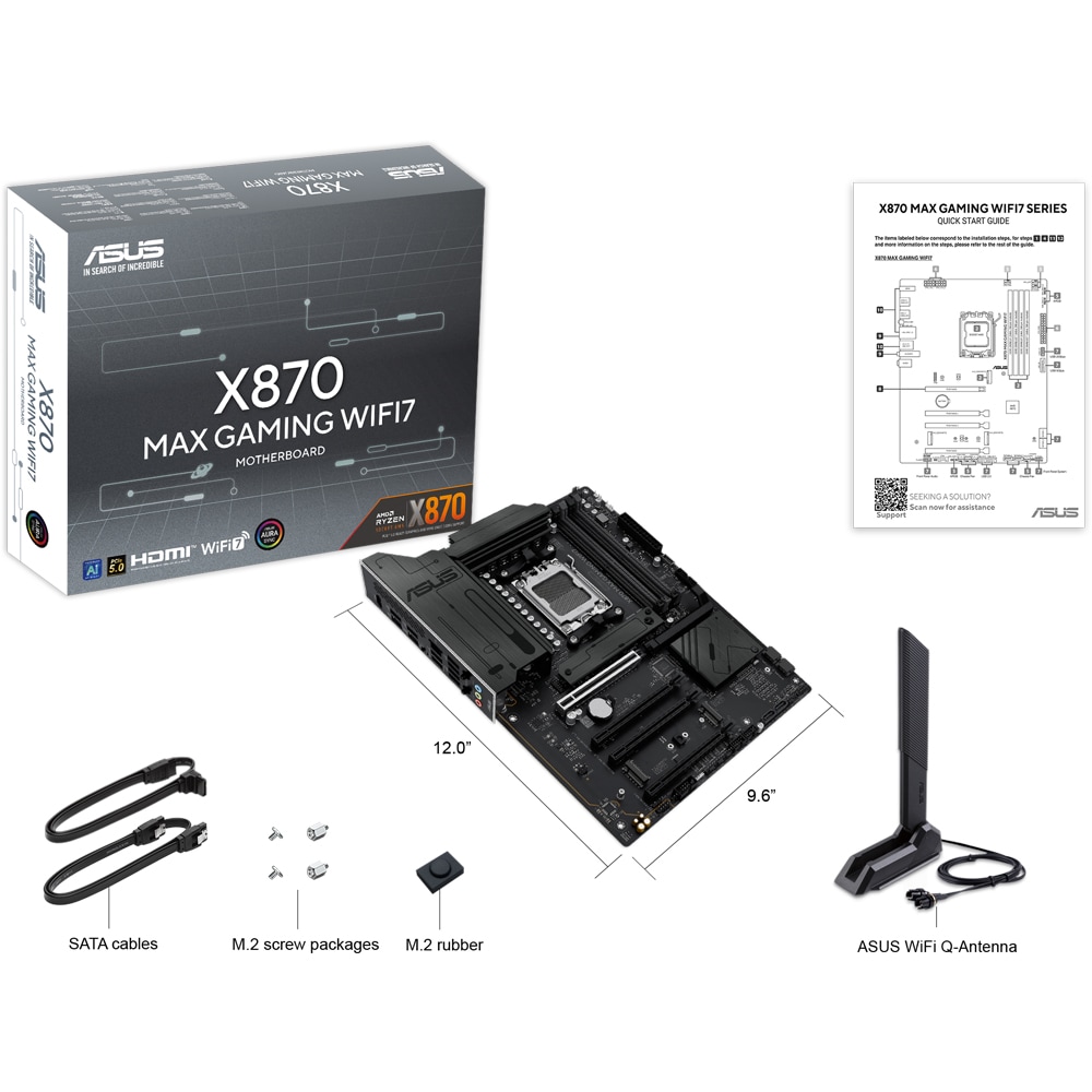 Placa de baza ASUS X870 MAX GAMING WIFI, Socket AM5, ATX, Wi-Fi
