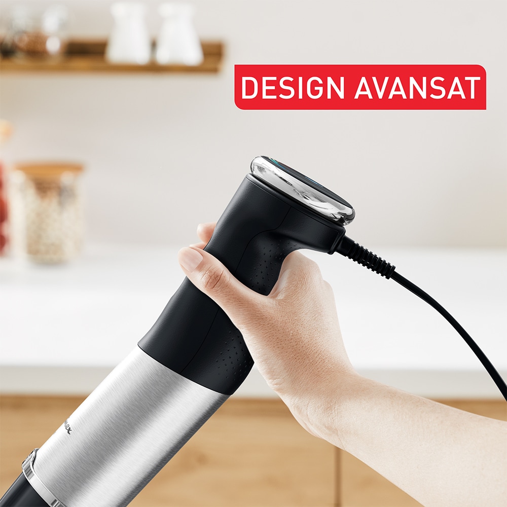 Mixer vertical TEFAL Quickchef+ HB67E830, 0.8l, 1000W, 20 trepte viteza, negru-argintiu