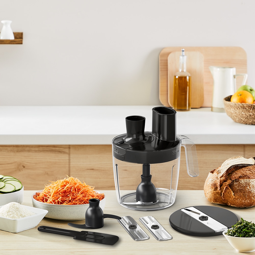 Mixer vertical TEFAL Quickchef+ HB67G830, 0.8l, 1000W, 20 trepte viteza, negru-argintiu