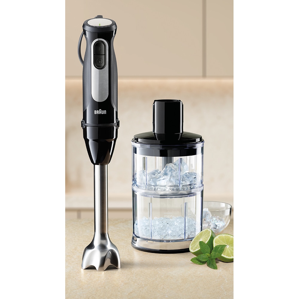 Mixer vertical BRAUN MultiQuick 5 Pro MQ55254M, 0.6l, 1000W, 25 trepte viteza, negru-argintiu