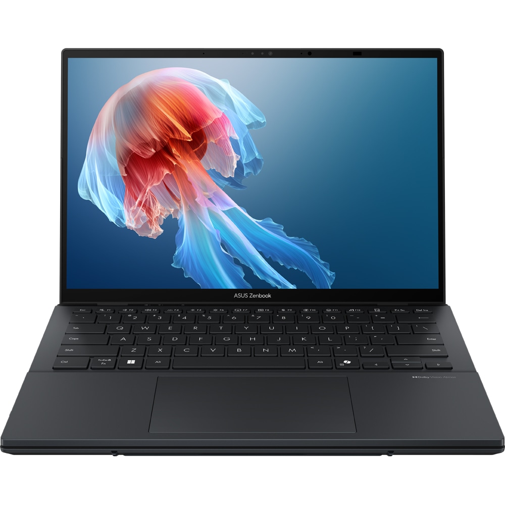 Laptop ASUS Zenbook Duo OLED UX8406CA-PZ166X, Intel Core Ultra 9 285H pana la 5.4GHz, 14" 3K Touch, 32GB, SSD 1TB, Intel Arc Graphics, Windows 11 Pro, Inkwell Gray