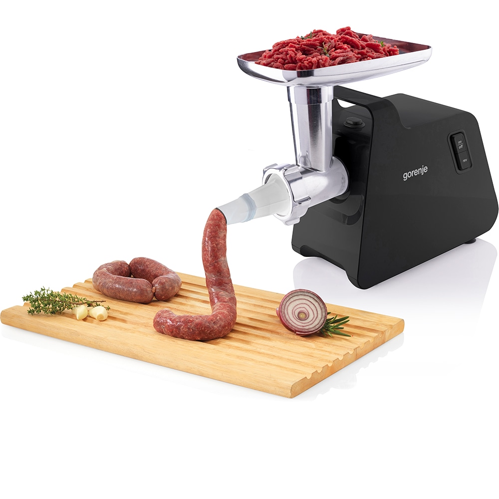 Masina de tocat carne GORENJE MG2001SB, 2.6kg/min, 2000W, accesoriu carnati/radere/feliere, negru