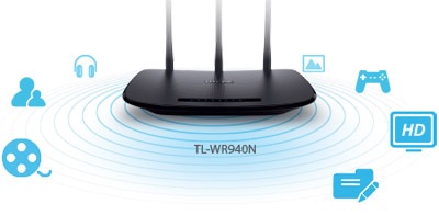 Router Wireless Tp Link Tl Wr940n 450mbps Wan Lan Negru