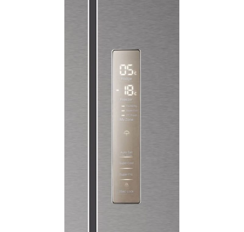 Side By Side HAIER HB17FPAAA, No Frost, 446 l, H 190 cm, Clasa E, inox