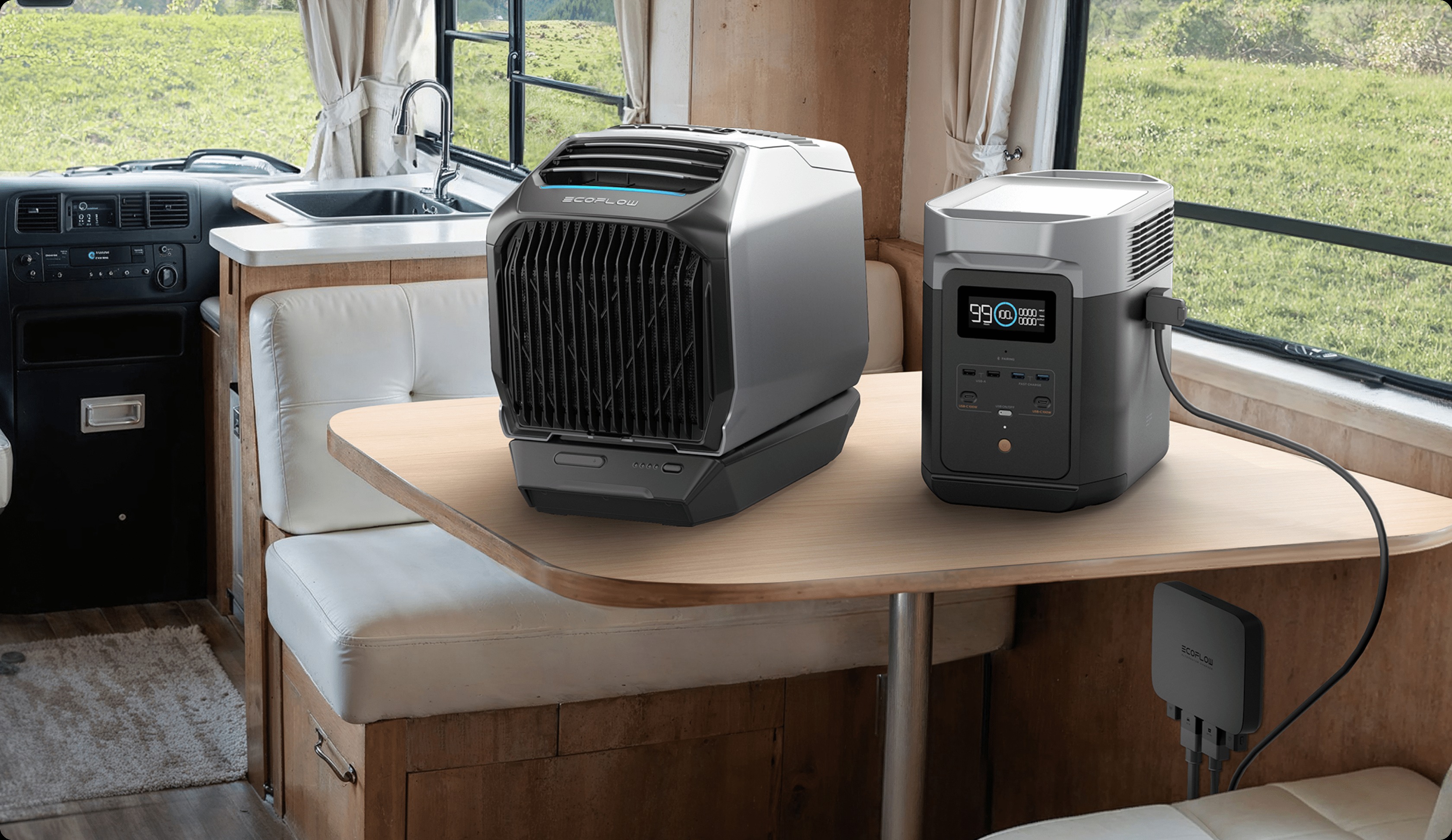 Incarcator auto ECOFLOW, 800W, DC, negru
