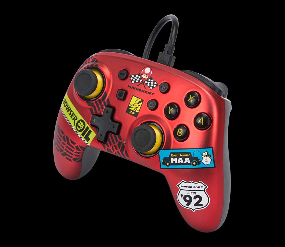 PowerA Wired Nano Controller for Nintendo Switch - Mario Kart: Racer Red