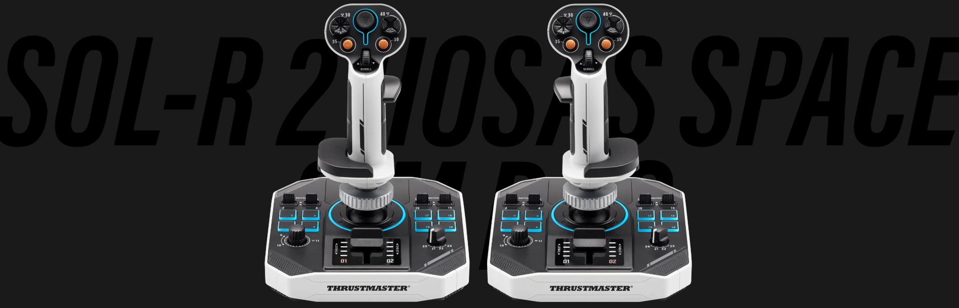 Joystick THRUSTMASTER SOL-R 2 Hosas Space SIM Duo, PC, alb