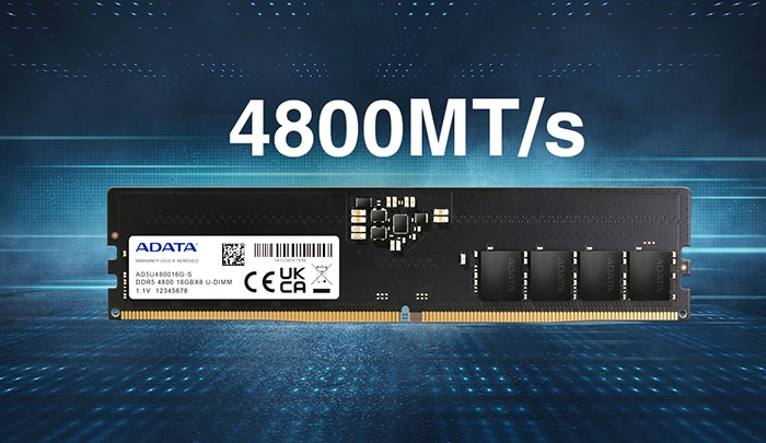 Memorie desktop ADATA, 32GB DDR5, 4800MHz, CL40, AD5U480032G-S