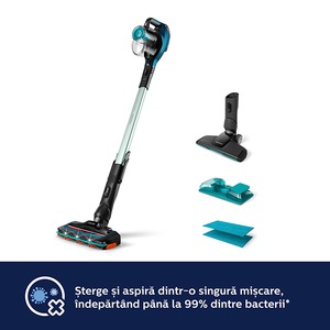 Aspirator Vertical Cu Abur Rowenta Clean Steam Multi Ry8561wh 0 5l 1700w Tehnologie Ciclonica Alb Albastru