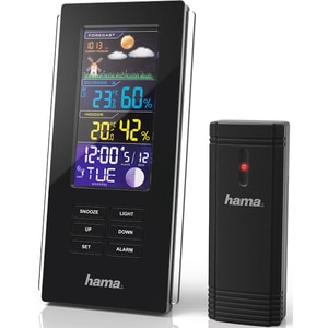 Statie meteo HAMA Color Edge, Wi-Fi, negru