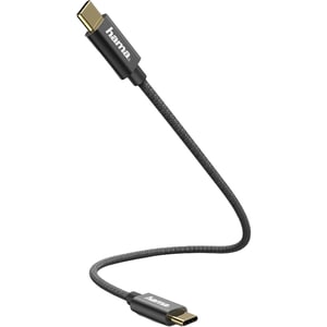 Cablu date HAMA 183333, USB-C - USB-C, 0.2m, negru