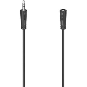 Cablu audio extensie Jack 3.5mm HAMA 205121, 5m, negru