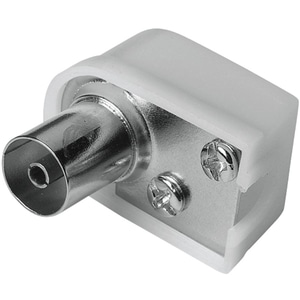 Mufa antena Coaxial Stecher HAMA 205217, 90 grade, argintiu