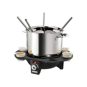 Set fondue electric UNOLD U48645, 1000W, argintiu-negru