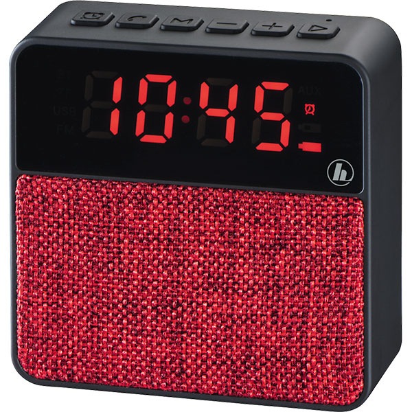 Radio Cu Ceas Hama Poket Clock 173168 3w Bluetooth Rosu