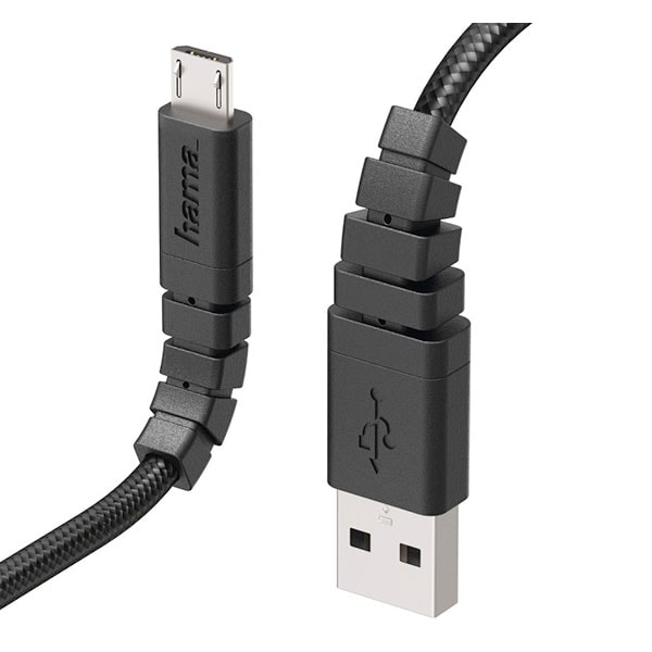Cablu Date Hama 178305 Microusb 1 5m Kevlar Negru