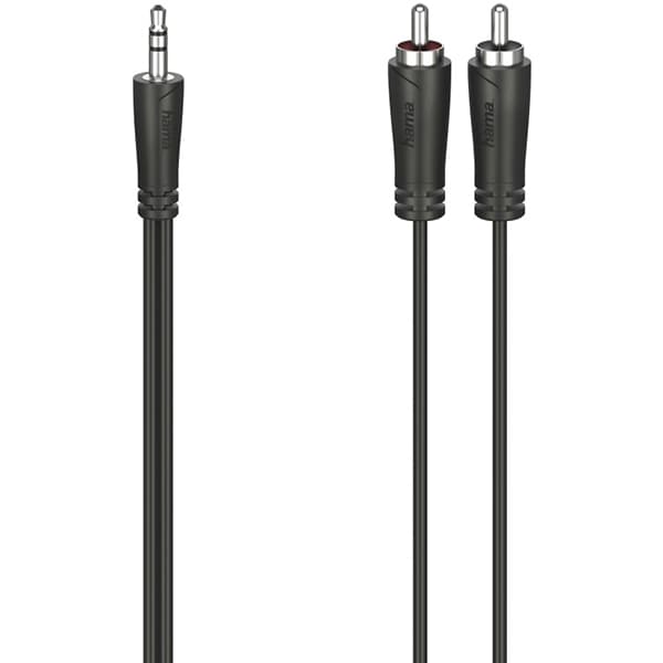 Cablu audio Jack 3.5mm - RCA HAMA 205111, 3m, negru