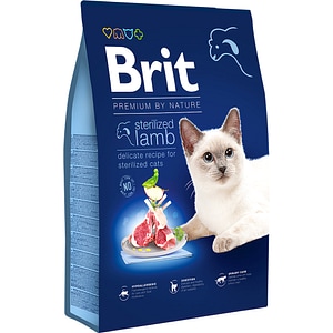 Hrana uscata pentru pisici BRIT Premium by Nature Sterilized, Adult, Miel