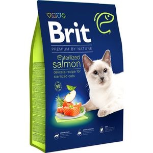 Hrana uscata pentru pisici BRIT Premium by Nature Sterilized, Adult, Somon