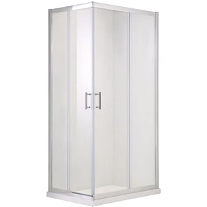 Cabina de dus COOKE & LEWIS Onega, patrata, 80 x 80 x 190 cm, sticla securizata 5mm, profil crom