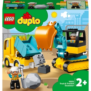 LEGO Duplo: Camion si excavator pe senile 10931, 2 ani+, 20 piese