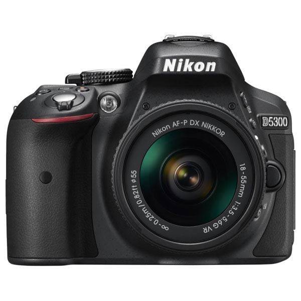 Aparat foto DSLR NIKON D5300, 24.78 MP, Wi-Fi, negru + Obiectiv AF-P 18-55mm VR