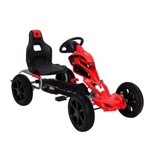 Kart cu pedale copii NOVOKIDS Adrenaline Kart PRO, 5-12 ani, rosu-negru