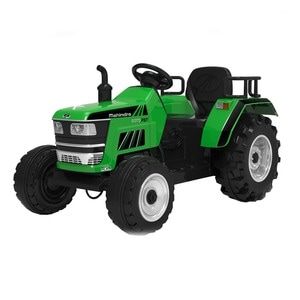 Tractor electric XXL copii NOVOKIDS Mahindra 6075, 3 -8 ani, 12V, 6 km/h, verde