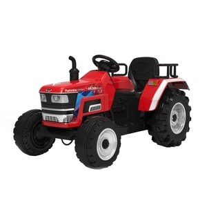 Tractor electric XXL copii NOVOKIDS Mahindra 6075, 3-8 ani, 12V, 6 km/h, rosu