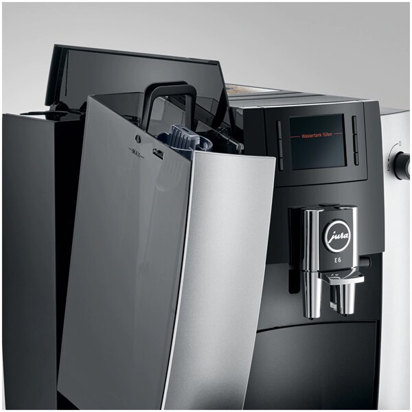 Espressor automat JURA Platinum E6, 1.9l, 1450W, 15 bar, sistem Thermoblock, argintiu-negru