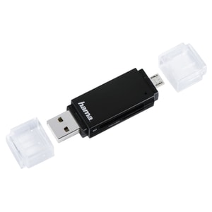 Cititor de carduri HAMA 181056, USB 2.0, SD/microSD, negru
