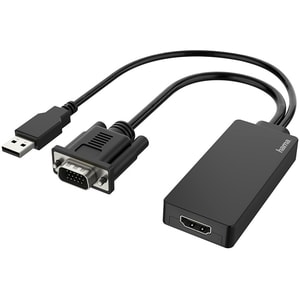Adaptor VGA + USB - HDMI HAMA 200342, negru