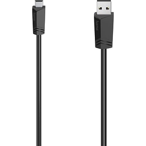 Cablu USB A - mini USB B HAMA 200606, 1.5m, negru