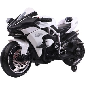 Motocicleta electrica copii NOVOKIDS Ninja Premium Motocross, 3-8 ani, 12V, 6 km/h, alb