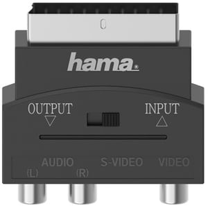 Adaptor video S-VHS/RCA - Scart HAMA 205268, negru