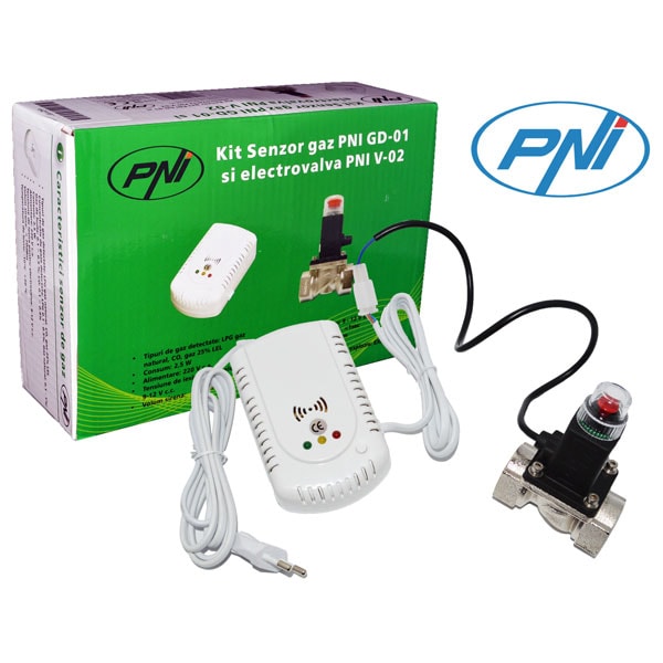 Kit senzor gaz PNI GD-01 si electrovalva PNI V-02 2014172