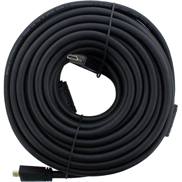 Cablu HDMI Ethernet HAMA 205008, 7.5m, 4K, placat aur, negru