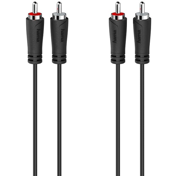 Cablu audio RCA HAMA 205257, 1.5m, negru