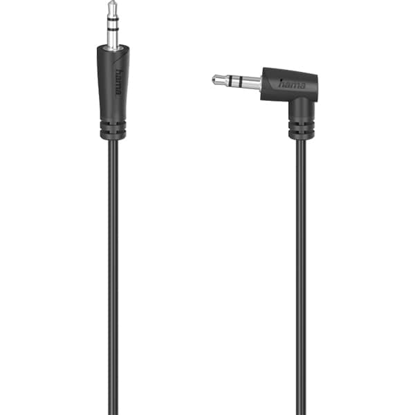 Cablu audio Jack 3.5 mm HAMA 205286, 1.5m, 90 grade, negru