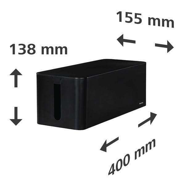 Caseta pentru organizare cabluri HAMA Maxi 20664, negru