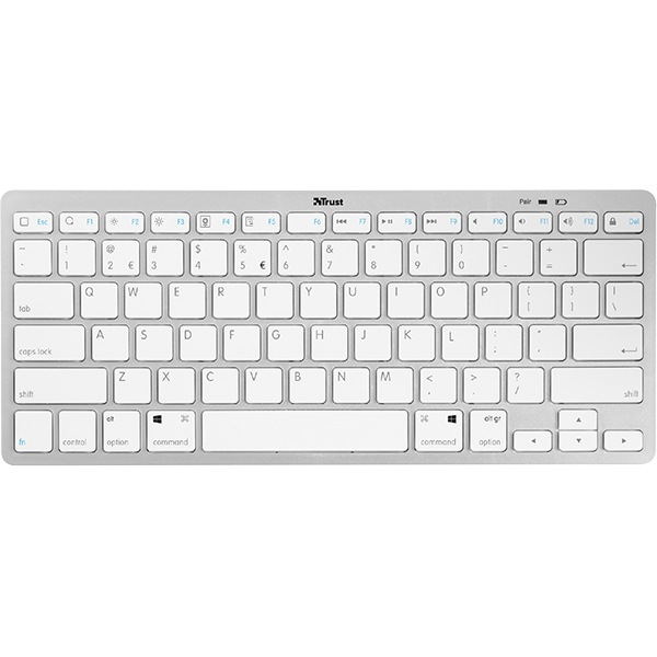 Tastatura Wireless Trust Nado Bluetooth Alb