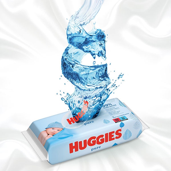 Servetele umede HUGGIES Pure, 10 pachete, 560 buc