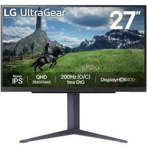 Monitor Gaming LED Nano IPS LG UltraGear 27GS85Q-B, 27", QHD, 200Hz OC, AMD FreeSync, NVIDIA G-SYNC Compatibil, HDR 10, negru