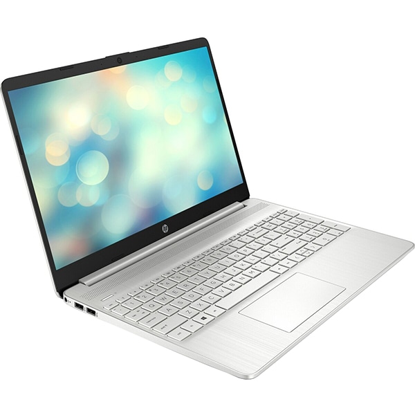Laptop HP 15s-eq2001nq, AMD Ryzen 7 5700U pana la 4.3GHz, 15.6" Full HD, 8GB, SSD 512GB, AMD Radeon Graphics, Windows 10 Home, argintiu