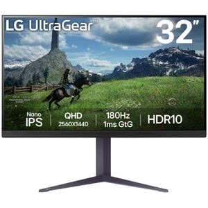 Monitor Gaming LED Nano IPS LG UltraGear 32GS85Q-B, 31.5", QHD, 180Hz, AMD FreeSync, NVIDIA G-SYNC Compatibil, negru